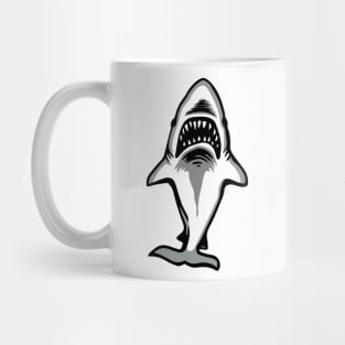 Great White Shark Mouth Teeth Logo Mug